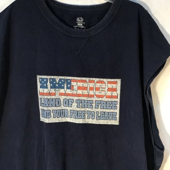 USA Flag Patriot Patriotic Blue Tank Top  Tee T Shirt Tee XL - Picture 2 of 7